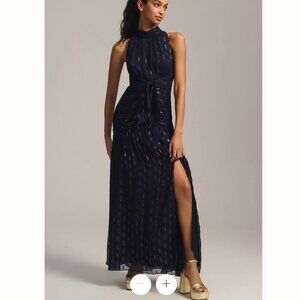 Shoshanna Midnight Mock-Neck Dress, Anthropologie